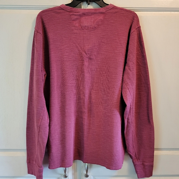 Lucky Brand Maroon Lived In Henley Long Sleeve Shirt - Picture 2 of 5